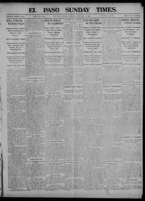 Primary view of object titled 'El Paso Sunday Times. (El Paso, Tex.), Vol. 23, Ed. 1 Sunday, January 4, 1903'.