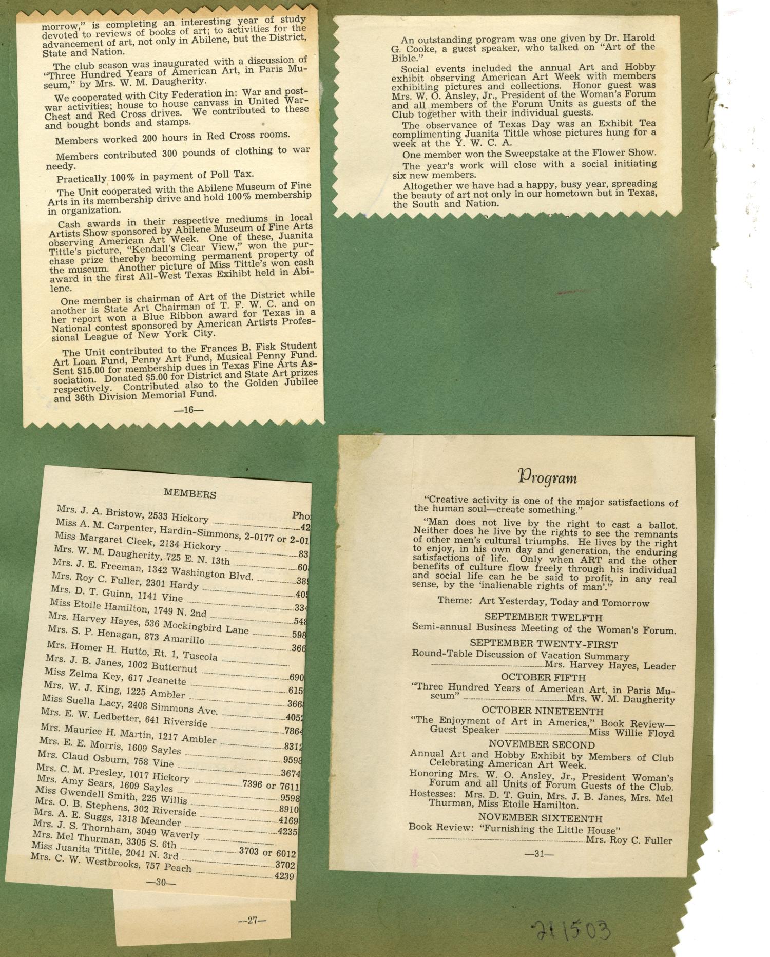 [Art Forum Pressbook, 1945-1946]
                                                
                                                    [Sequence #]: 7 of 237
                                                