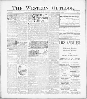 Primary view of object titled 'The Western Outlook. (San Francisco, Oakland and Los Angeles, Calif.), Vol. 22, No. 8, Ed. 1 Saturday, November 13, 1915'.