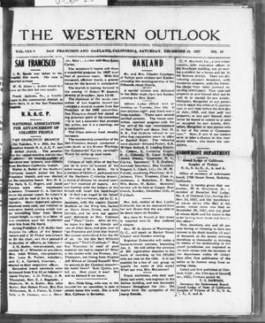 Primary view of object titled 'The Western Outlook (San Francisco and Oakland, Calif.), Vol. 34, No. 10, Ed. 1 Saturday, December 10, 1927'.