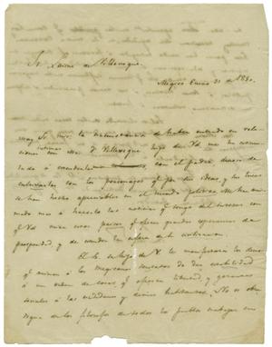 [Letter from Lorenzo de Zavala to Laisne de Vildeveque, January 30, 1830]