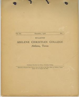Primary view of object titled '[Abilene Christian College Calendar: Edition Notice]'.