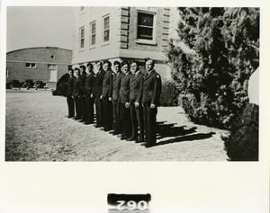 Primary view of object titled '[Photograph of Soldiers Standing in a Line]'.