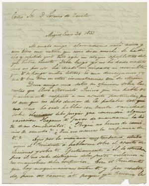 [Letter from Mexia to Zavala, January 24, 1833]