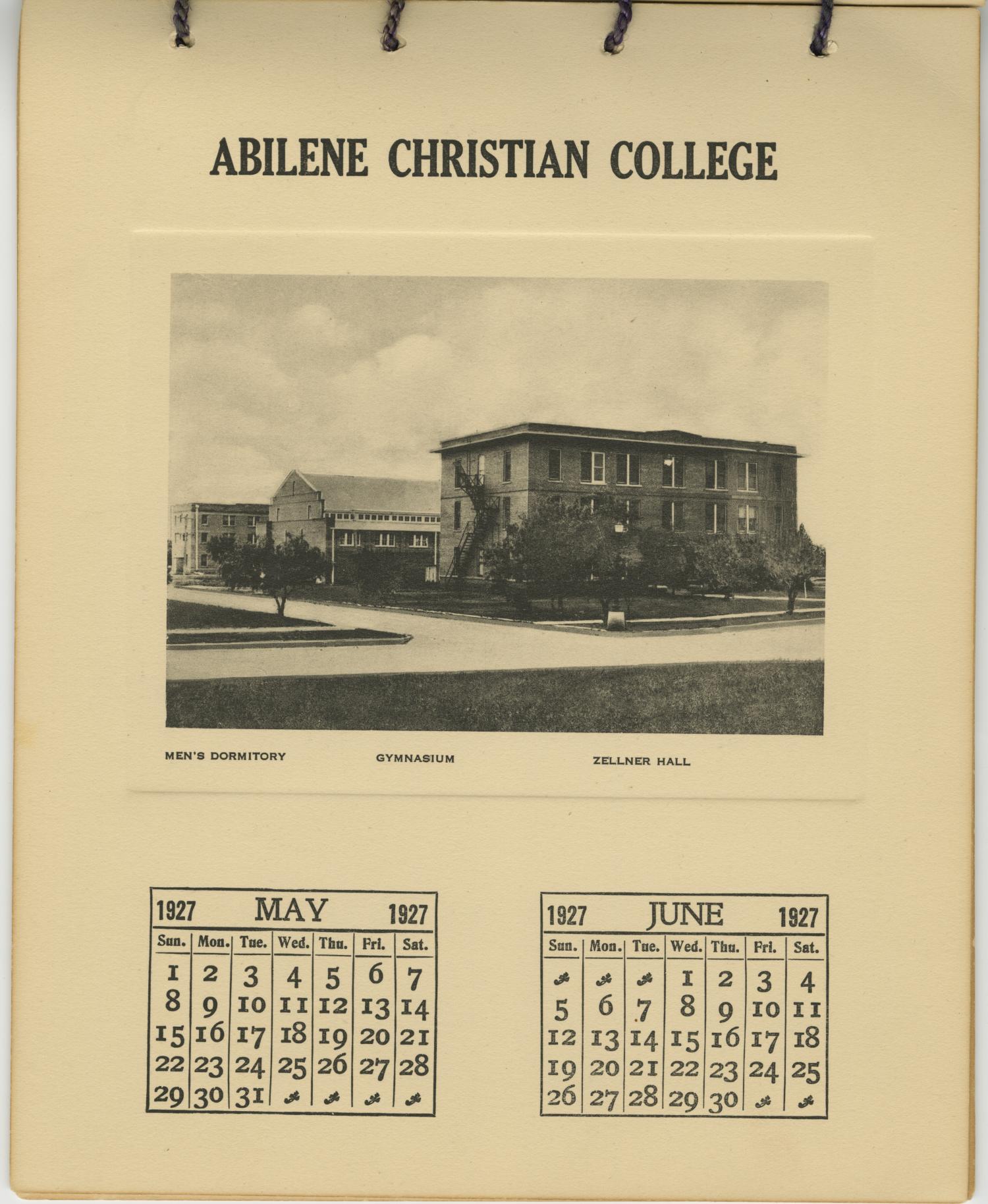 [Abilene Christian College Calendar May/June 1927] The Portal to