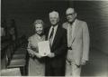 Photograph: [Photograph of Jack and Allene Pope with Award]
