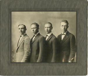 Primary view of object titled '[Photograph of College Quartet]'.