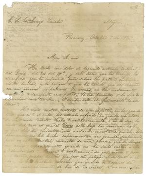 [Letter from (Antonio Lopez de Santa Anna) to Lorenzo de Zavala, October 07, 1829]