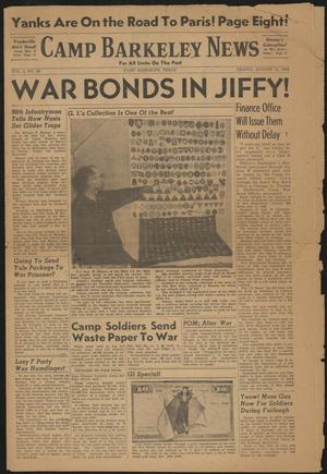 Camp Barkeley News (Camp Barkeley, Tex.), Vol. 3, No. 26, Ed. 1 Friday, August 11, 1944