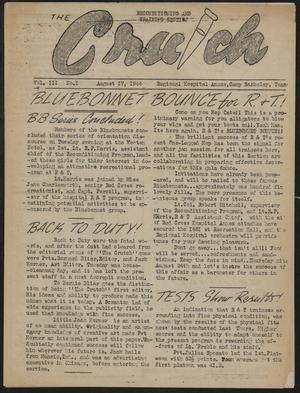 Primary view of object titled 'The Crutch (Camp Barkeley, Tex.), Vol. 3, No. 1, Ed. 1 Thursday, August 17, 1944'.