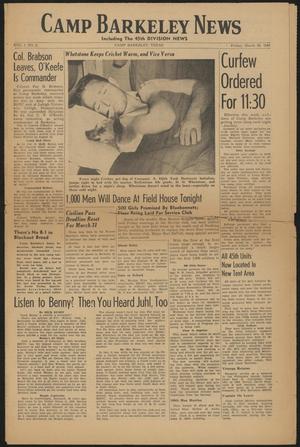 Camp Barkeley News (Camp Barkeley, Tex.), Vol. 1, No. 5, Ed. 1 Friday, March 20, 1942