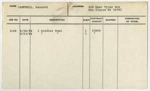 Primary view of object titled '[Client Card: Kenneth Campbell]'.