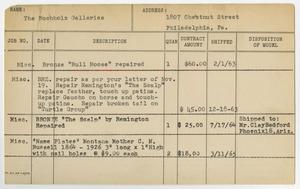 Primary view of object titled '[Client Card: Buchholz Galleries]'.