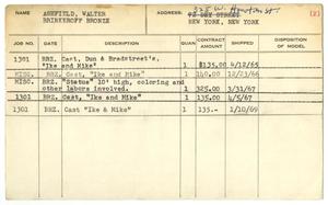 Primary view of object titled '[Client Card: Mr. Walter Ashfield]'.