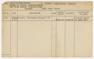 Primary view of object titled '[Client Card: City of Burlington]'.