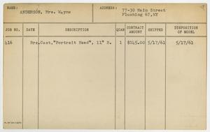 Primary view of object titled '[Client Card: Mrs. Wayne Anderson]'.