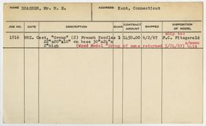 Primary view of object titled '[Client Card: Mr. M. E. Brasher]'.