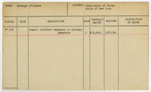 Primary view of object titled '[Client Card: Borough of Queens]'.