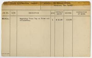 Primary view of object titled '[Client Card: Brogan Cadillac-Oldsmobile Company]'.