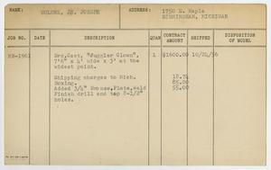 Primary view of object titled '[Client Card: Mr. Joseph Bulone, Jr.'.