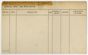 Primary view of object titled '[Client Card: Mr. Wells Bosworth]'.