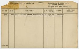 Primary view of object titled '[Client Card: Mr. Angelo P. Bizzozero]'.