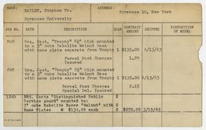 Primary view of object titled '[Client Card: Mr. Stephen Bailey]'.