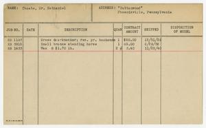 Primary view of object titled '[Client Card: Mr. Nathaniel Choate]'.