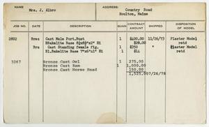 Primary view of object titled '[Client Card: Mrs. J. Albro]'.