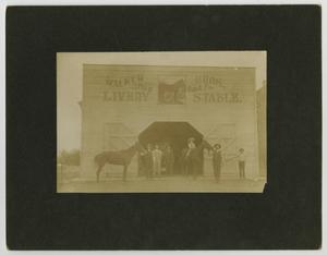 Primary view of object titled '[Photograph of Walker Brothers Livery Stable]'.