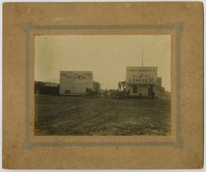 Primary view of object titled '[Photograph of Paint and Lumber Stores]'.