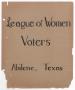 Thumbnail image of item number 3 in: '[Scrapbook: Abilene League of Women Voters, Volume 4]'.