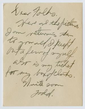 [Letter from John Todd Willis, Jr. to his Parents, January 14, 1943]