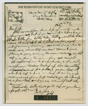 Primary view of object titled '[Letter from John Todd Willis, Jr. to his Parents, June 2, 1944]'.