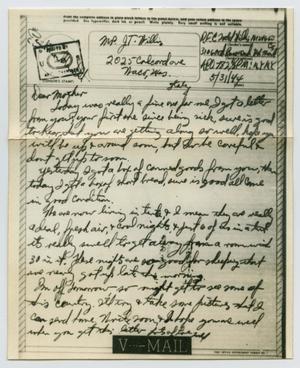 [Letter from John Todd Willis, Jr. to Clara Evans Willis, May 31, 1944]