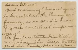 [Letter from Annie M. Forsgard to Clara Evans Willis]