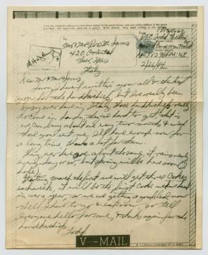 [Letter from John Todd Willis, Jr. to Mr. and Mrs. Ross M. Sams, February 26, 1944]