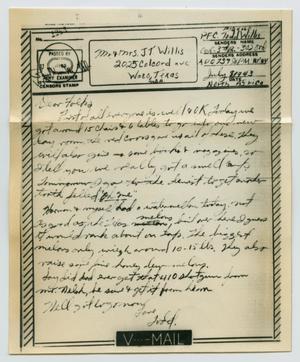 [Letter from John Todd Willis, Jr. to his Parents, July 8, 1943]