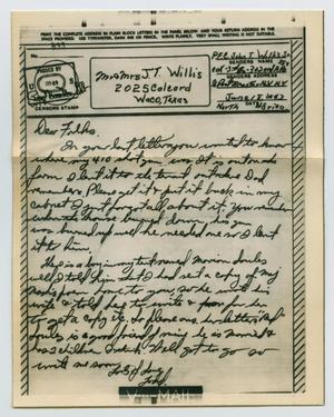 [Letter from John Todd Willis, Jr. to his Parents, June 18, 1943]