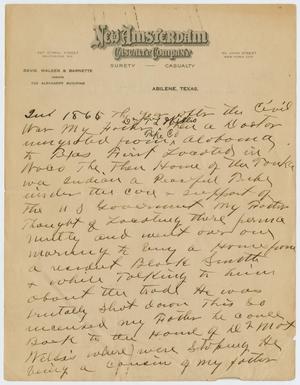 Primary view of object titled '[Letter from Thomas Middlebrook Willis, 1930]'.