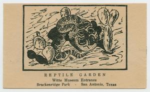 [Program for the Reptile Garden in San Antonio, Texas]