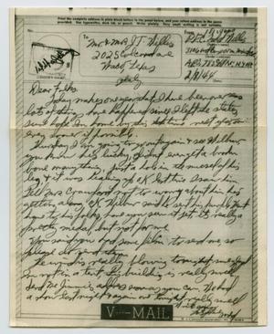 [Letter from John Todd Willis, Jr. to his Parents, February 8, 1944]
