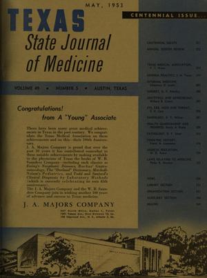 Primary view of object titled 'Texas State Journal of Medicine, Volume 49, Number 5, May 1953'.