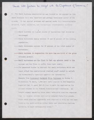 [Questions and Answers for Panel on the Future of the Small Business Administration, June 16, 1975]