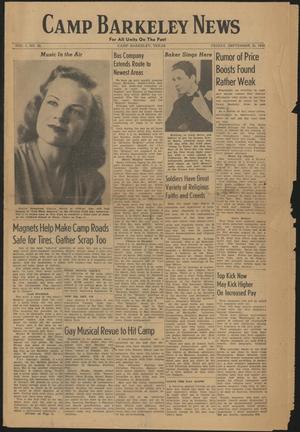 Camp Barkeley News (Camp Barkeley, Tex.), Vol. 1, No. 32, Ed. 1 Friday, September 25, 1942