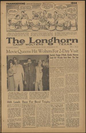 Primary view of object titled 'The Longhorn (Camp Wolters, Tex.), Vol. 4, No. 22, Ed. 1 Friday, November 24, 1944'.