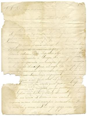 [Letter from Antonio Lopez de Santa Anna to Lorenzo de Zavala, April 12, 1829]