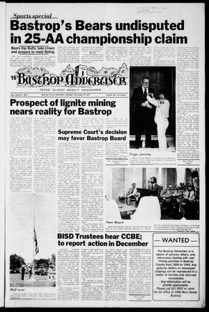 Primary view of object titled 'Bastrop Advertiser (Bastrop, Tex.), No. 48, Ed. 1 Monday, November 14, 1977'.