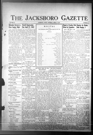 Primary view of object titled 'The Jacksboro Gazette (Jacksboro, Tex.), Vol. 62, No. 46, Ed. 1 Thursday, April 16, 1942'.