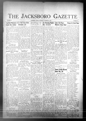 The Jacksboro Gazette (Jacksboro, Tex.), Vol. 63, No. 22, Ed. 1 Thursday, October 29, 1942